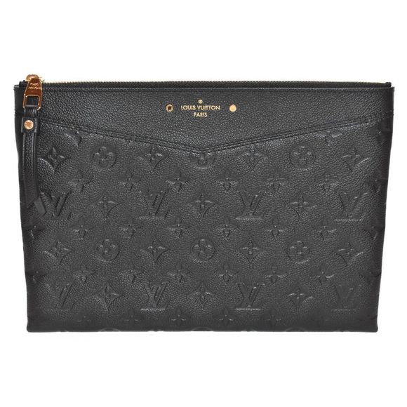 Louis Vuitton Daily Pouch Monogram Amplant Black Leather Clutch Bag - Picture 1 of 6